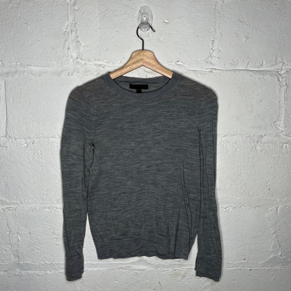 Banana Republic Women's Merino Wool Gray Crew Neck Long Sleeve Sweater Size XS